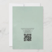 Invitation Woodland Laurel Crest QR Code RSVP Mariage (Dos)