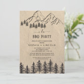 Invitation Woodland Mountain "I Do" BBQ (Debout devant)