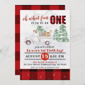 Invitation Woodland Oh ce qui est amusant c'est d'être UN 1er (Devant / Derrière)