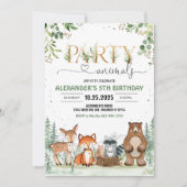 Invitation Woodland Party Créations Thème Anniversaire (Devant)
