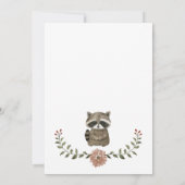 Invitation Woodland Raccoon Baby Shower (Dos)