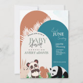Invitation Woodland Safari Animaux garçon Baby shower Invitat (Devant)