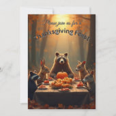 Invitation Woodland Thanksgiving Party Amis et famille (Devant)