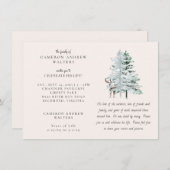 Invitation Woodland Trees Celebration of LIfe (Devant / Derrière)