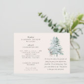 Invitation Woodland Trees Celebration of LIfe (Debout devant)