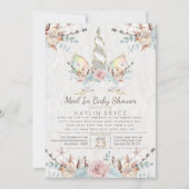 Invitation Woodland Unicorn Baby shower virtuel Kaylin2 (Devant)