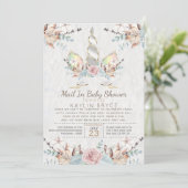 Invitation Woodland Unicorn Baby shower virtuel Kaylin2 (Debout devant)