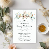 Invitation Woodland Watercolor Animals