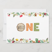 Invitation Woodland Wild One Bear Anniversaire Fête Invitatio (Dos)