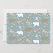 Invitation Woodland Winter Wonderland Blue Anniversaire (Dos)