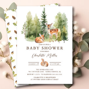 Invitation Woodland Wonder Deer Baby shower