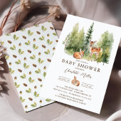 Invitation Woodland Wonder Deer Baby shower