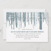 Invitation © Woods Trees Forêt Mariage d'hiver (Devant)