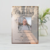 Invitation Woodworker Celebration of Life Photo Funeral (Debout devant)