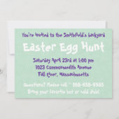 Invitation Woohoo !C'est Pâques !Invitation à la chasse aux o (Dos)