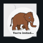 Invitation Woolly Mammoth Birthday Invite<br><div class="desc">A Woolly Mammoth decorates this customizable birthday invite. Let us know if we can help you make up your invite !</div>