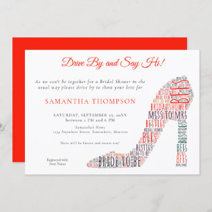 Invitation WordArt Stiletto Red Drive By Say Hi Fête de l'mar