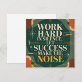 Invitation Work Hard In Silence, Let Success Make The Noise (Devant / Derrière)