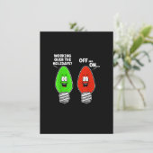 Invitation Working Over The Holidays Off And On Funny Christm (Debout devant)