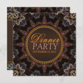 Invitation World Earth Aztec Dinner Party (Devant / Derrière)