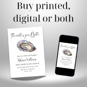 Invitation World is Your Oyster Pearl Fête des mariées