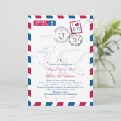 Invitation World Locations Italie Mariage Airmail (Debout devant)