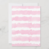 Invitation World map aventure attend fille baby shower rose (Dos)