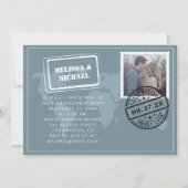 Invitation World Map Destination Wedding Engagement Party (Devant)