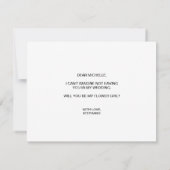 Invitation World Map Gold Serez-Vous Ma FLOWER GIRL Invitati (Dos)