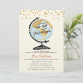 Invitation World Travel Baby shower (Debout devant)