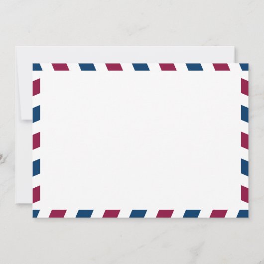 Invitation World Traveller Airmail | Dîner de répétition (Dos)