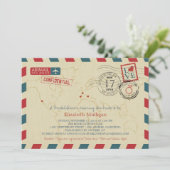 Invitation World Traveller Airmail | Fête des mariées (Debout devant)