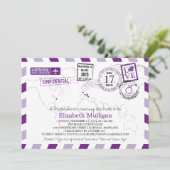 Invitation World Traveller Airmail | Fête des mariées (Debout devant)