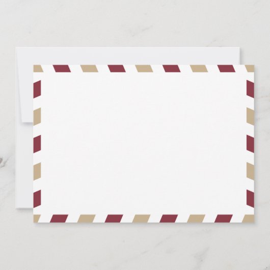 Invitation World Traveller Airmail | Fête des mariées (Dos)