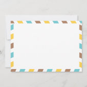 Invitation World Traveller Airmail | Fête des mariées (Dos)