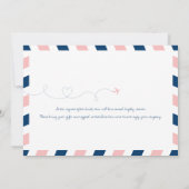 Invitation World Traveller Airmail | Fête des mariées (Dos)