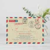 Invitation World Traveller Airmail | Fête des mariées de New  (Debout devant)