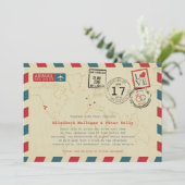 Invitation World Traveller Airmail | Mariage (Debout devant)