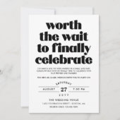 Invitation Worth the Wait Sequel Wedding Celebration (Devant)