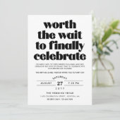 Invitation Worth the Wait Sequel Wedding Celebration (Debout devant)