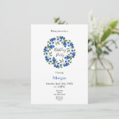 Invitation Wreath Blueberries (Debout devant)