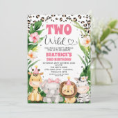 Invitation Wreath Cheetah Print Safari Deux Wild 2e Anniversa (Debout devant)