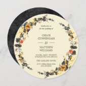 Invitation Wreath d'automne | Cycle Mariage moderne (Devant / Derrière)