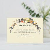 Invitation Wreath d'automne | RÉCEPTION de mariage moderne (Debout devant)