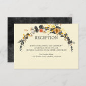 Invitation Wreath d'automne | RÉCEPTION de mariage moderne (Devant / Derrière)