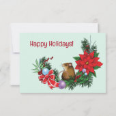 Invitation Wreath de la souris de Noël (Dos)