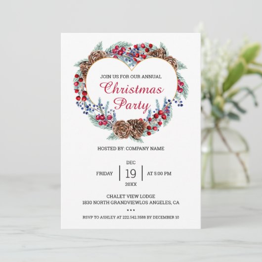 Invitation Wreath de Noël (Debout devant)