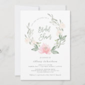 Invitation Wreath de printemps| Fête de l'mariée florale d'aq (Devant)