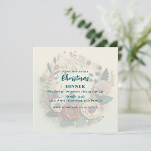 Invitation Wreath de vacances moderne