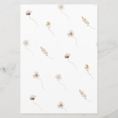 Invitation Wreath Floral Boho moderne séché Nom de la table (Dos)